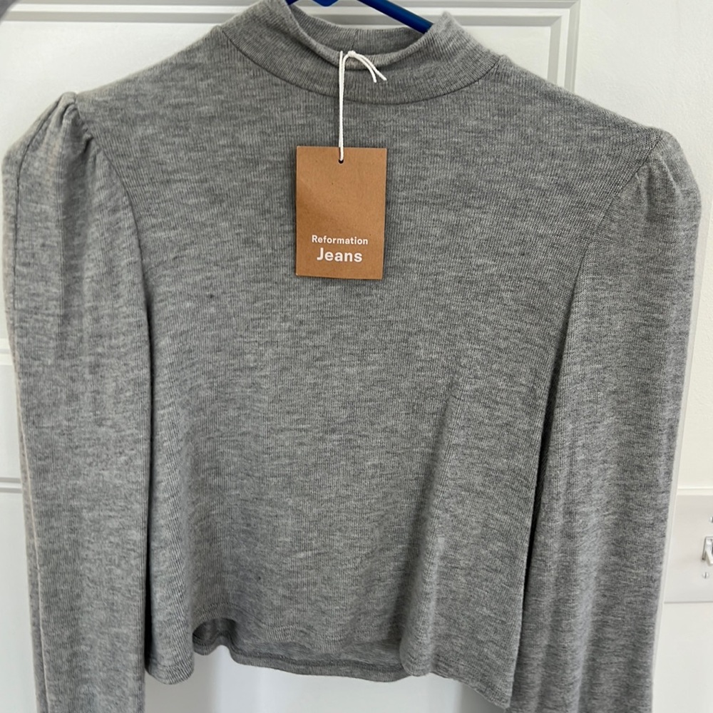 Reformation cropped mock turtleneck small